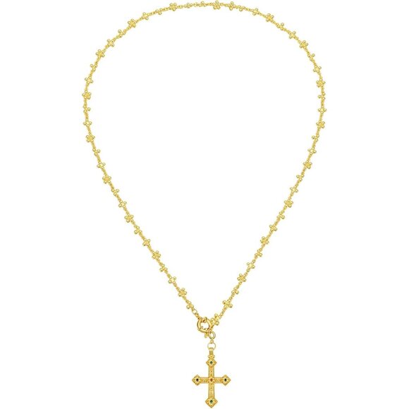 Trendy Adjustable Gold Cross Necklace with Zirconia - Perfect for Every Style - Picture 7 of 7